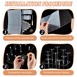 10-уровневые прозрачные акриловые минифигурки с подставкой для дисплея ODIS-WH0030-45