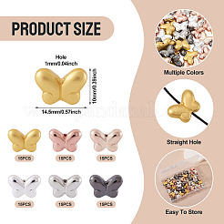 90шт 6 цвета гальванические стеклянные бусины&nbsp;EGLA-TA0013-29