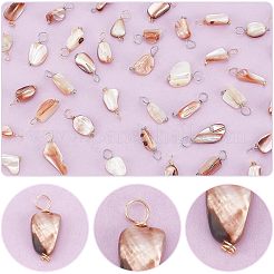 60 шт. 2 цвета натуральные морские ракушки-самородки подвески&nbsp;FIND-AR0005-68