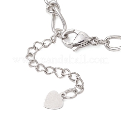 Изготовление браслетов из цепей Figaro из нержавеющей стали 304 толщиной 5 мм&nbsp;AJEW-JB01517