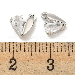 Латунь стекло кулоны KK-L211-014P-02