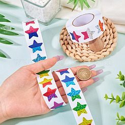 2 рулон звездных лазерных самоклеящихся наклеек DIY-TA0012-98