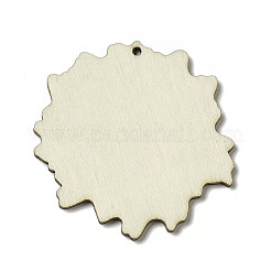 Большие подвески из осины с принтом на тему американского флага WOOD-G014-16