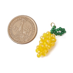 Подвески из стеклянных бусин ручной работы в виде винограда&nbsp;PALLOY-MZ00489-04