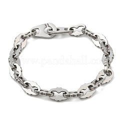 Браслеты из овальных звеньев из нержавеющей стали 304 для мужчин и женщин BJEW-D042-39P