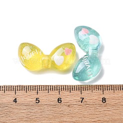 Прозрачные смоляные эмалевые бусины RESI-G119-01