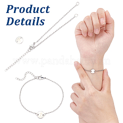 Начальный алфавит 304 браслеты из нержавеющей стали звенья набор для самостоятельного изготовления DIY-UN0056-21