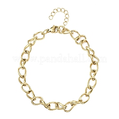 Браслеты из кубинских цепей из нержавеющей стали 304 для женщин BJEW-B150-08G