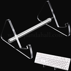 2 шт. 1-х уровневая акриловая подставка для клавиатуры с платиновыми железными опорами ODIS-CP0001-12B
