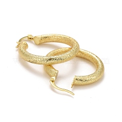 Латунные серьги обруча EJEW-F278-08G