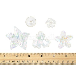 20 шт. 5 стиля УФ-покрытие акриловые бусины колпачки TACR-FS0001-60