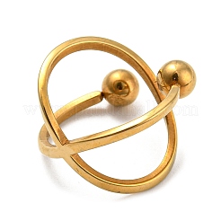 Ионное покрытие (ip) 304 нержавеющая сталь кольца для женщин RJEW-E078-01G