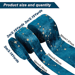 6м 3 стиля двухсторонние звездочки с золотым тиснением фланелевые ленты для шитья OCOR-GO0001-13B