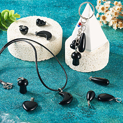 8 шт. подвески из натурального обсидиана в 8 стилях G-TA0002-29