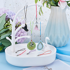 180 шт. 6-цветный полиэстеровый шнур для изготовления мобильных петель AJEW-GF0008-55