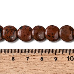 Натурального красного дерева обсидиана бисер нитей G-K366-D03-02