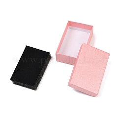 Упаковочные коробки для ювелирных изделий из фактурной бумаги с черной губкой внутри.&nbsp;CON-B013-02