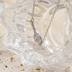 Уникальные ожерелья из нержавеющей стали с подвеской в виде теннисной ракетки для женщин&nbsp;QA5150-2