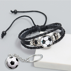 Комплект украшений для футбола из полого стекла SJEW-CL0001-01