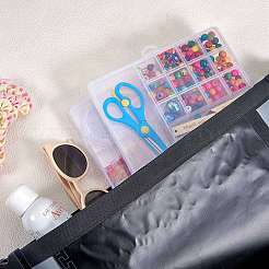 2шт 2 стильных прозрачных пластиковых контейнера для бусин CON-SZ0001-29