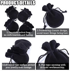 20 шт. бархатные сумки-шнурки из тыквы TP-BBC0001-07B-04