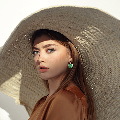 12 шт. 6 стиля латунных сережек-гвоздиков с микропаве из кубического циркония KK-FW0001-10