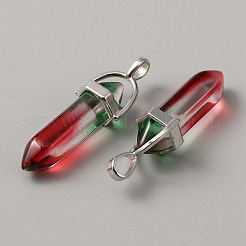 Стеклянные двойные заостренные подвески&nbsp;G-WH0016-41F