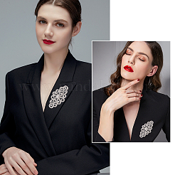Роскошная брошь с кристаллами и стразами JEWB-CA0001-07P