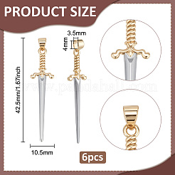 Латунные подвески с покрытием 6шт&nbsp;KK-UN0005-50