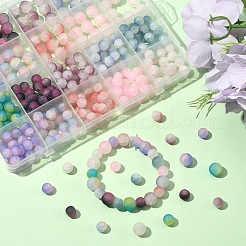 Стеклянные бусины кракле GLAA-YW0004-76