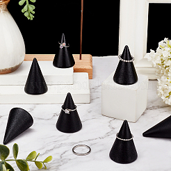 Деревянные подставки для колец на палец&nbsp;LS-RDIS-WH0001-20B