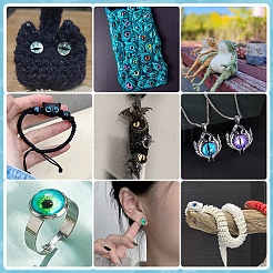 100 шт. 50 стильных стеклянных кабошона&nbsp;GLAA-PH0004-21