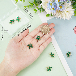 8шт латунные подвески с микропаве и кубическим цирконием KK-BBC0010-33