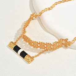 Латунная цепочка с подвеской в виде черной колонны для женщин&nbsp;YY4698