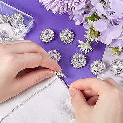 12 шт. пуговицы со стразами из сплава BUTT-GF0003-67