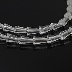 Граненые бусины конус нити стеклянные GLAA-F035-01