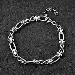 Браслеты-цепочки из нержавеющей стали 304 с овальными и бесконечными звеньями для женщин&nbsp;BJEW-K226-14A-P