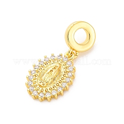 Латунные прозрачные кубические цирконии европейские подвески&nbsp;KK-D325-28G-02