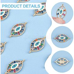 10 шт. латунные разноцветные подвески-соединители из кубического циркония&nbsp;FIND-HY0001-23