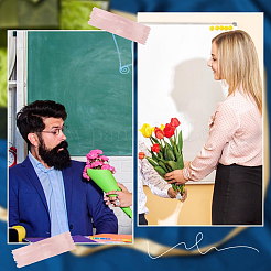 3 шт. 3 стиля День учителя плоский круглый и сердце со словами брелок KEYC-GF0001-10