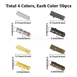 200 шт. 4-х цветные пряжки для шнурков из сплава колонн&nbsp;FIND-SP0004-68B