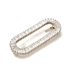 Латунные овальные брошки из кубического циркония KK-M312-29P