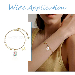 30 шт. подвеска-кабошон из нержавеющей стали 304 двух цветов STAS-UN0042-62