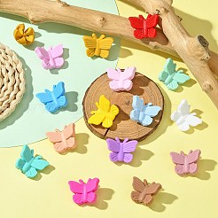 21шт 21 цвета бабочка пищевые экологически чистые силиконовые фокусные бусины&nbsp;SIL-CJ0002-29