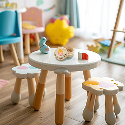 Круглая деревянная шкатулка из бука 3d с гравировкой 