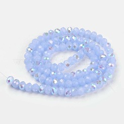 Стеклянные бусины с гальваническим покрытием  EGLA-A034-J2mm-L03