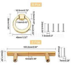 8 комплект ручек для ящиков из цинкового сплава и нержавеющей стали FIND-AR0001-45G