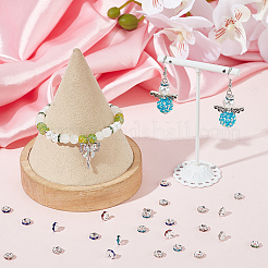 400 шт. латунные акриловые бусины-разделители со стразами&nbsp;RB-SP0001-09A