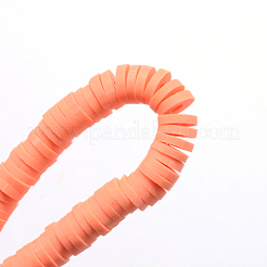 Плоские круглые бусинки распорки ручной полимерной глины&nbsp;X-CLAY-R067-4.0mm-19