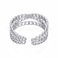 Кольцо-манжета из нержавеющей стали марки 304 с крестообразным плетением X-RJEW-T023-43P